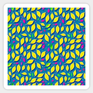 Stunning Floating Leaves A Captivating Pattern Art Sticker
